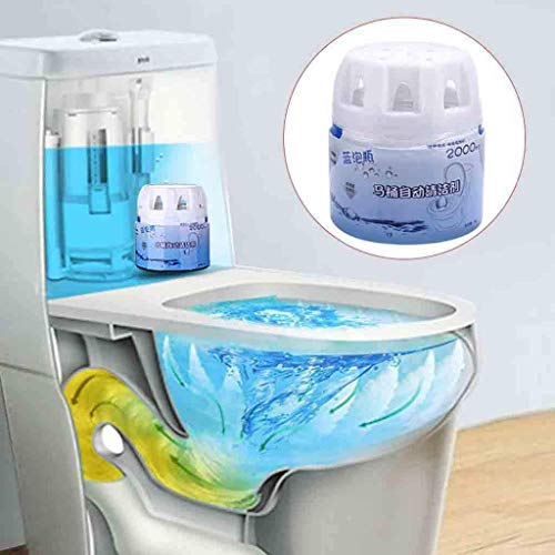 SeaHome Automatic Toilet Cleaner Magic Flush Bottled Helper, Blue Bubble Toilet Cleaner Toilet Bowl Toilet Tank and Bathroom Cleaning System (2 Pack)