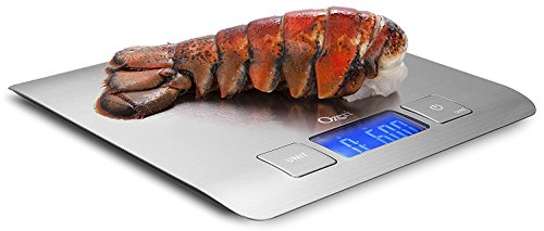 Zenith Digital Kitchen Scale by Ozeri, in Refined Stainless Steel with Fingerprint Resistant Coating