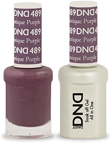 DND Soak Off Gel Polish Dual Matching Color Set 489, Antique Purple