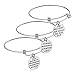 iJuqi Birthday Gifts for Women Girls - 3PCS Stainless Steel Inspirational Charm Bracelets Jewelry Set Motivational Expendable Bangles Ideas