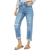Straight Leg Mom Denim Jeans at Amazon 