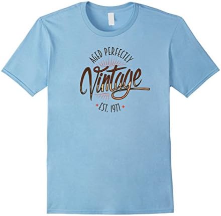 Mens Aged Perfectly Vintage Est. 1977 | 40th Birthday T-shirt Large Baby Blue