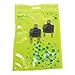 BCP 2pcs BNC Female Jack to Dual Banana Male Plug Coaxial Adapter