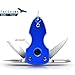 FREEHAWK 7 in 1 Outdoor Tactical Emergency Survival EDC Multitool Knife - Fine Edge Knife, Bottle Opener, Slotted Screwdriver (2 Sizes), Phillips Screwdriver, LED Flashlight and Key Ring (Blue)