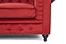 Classic Scroll Arm Chesterfield Style Loveseat with Tufted (Red)