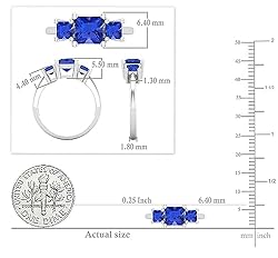 Dazzlingrock Collection Princess Lab Created Blue