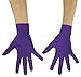 Ensnovo Adult Wrist Length Spandex Full Finger Stretchy Short Gloves Purple M