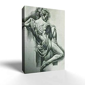 Canvas Wall Art Body Portrait Canvas Painting Prints Wall Poster Decor for Living Room Wooden Framed Home Decorations - 12x18 inches