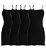 Four-Pack of Basic Spaghetti Strap Cami Cotton Tank Top (Large, Black/Black/Black/Black)