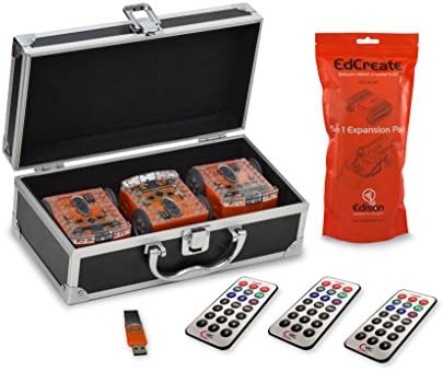 Contempo Views Edison Robot V2 Programmable Lego Compatible Educational Bot STEM Coding Kit. Package Includes EdCreate, IR Remote, Carrying Case, USB with Software, Resources & Lesson Plans.