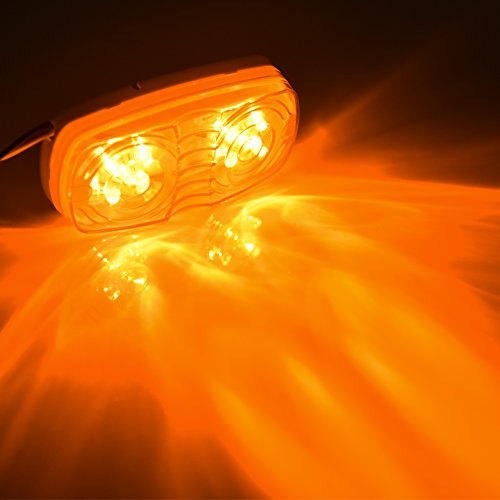Catinbow 10 Pcs LED Marker Light 4" Bullseye Super Bright Amber Side Marker Light Indicator 10 Diodes Trailer Marker Light for Truck RV - Thumbnail 6