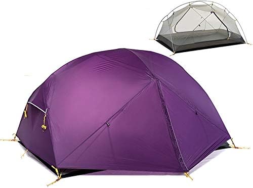 2人用のテントダブルレイヤーアンチ嵐スリーシーズンアルミポールテントアウトドアキャンプ
