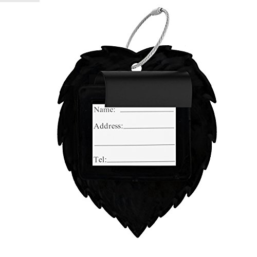 Unique Luggage Tag Travel Suitcase Bag Identify Label with Steel Loop (Lion-5 Pack)