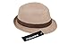 Dantiya Little Boys'/ Kids Linen Straw Band Fedoras Hat Caps Camel, One Size