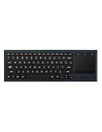 Logitech K830 teclado iluminado con almohadilla táctil incorporada - teclas de media de acceso fácil y teclas de atajo para Windows o Android