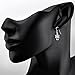 925 Sterling Silver Guardian Angel Cross Dangle Earrings