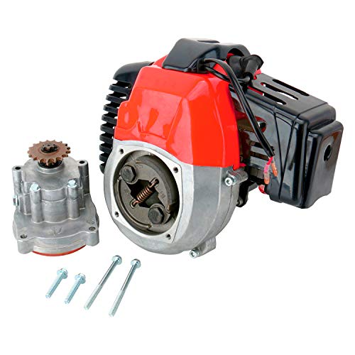 YaeGarden 49cc Engine 2 Stroke with Gear Reduction Transmission for 17T T8F Sprocket Pocket Bike Gas Scooter Mini ATV