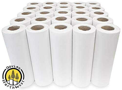 DevLon NorthWest Chiropractic Headrest Paper Rolls 8.5 inches x 225 feet 25 Rolls Premium White 100 Percent Virgin Pulp 22grams