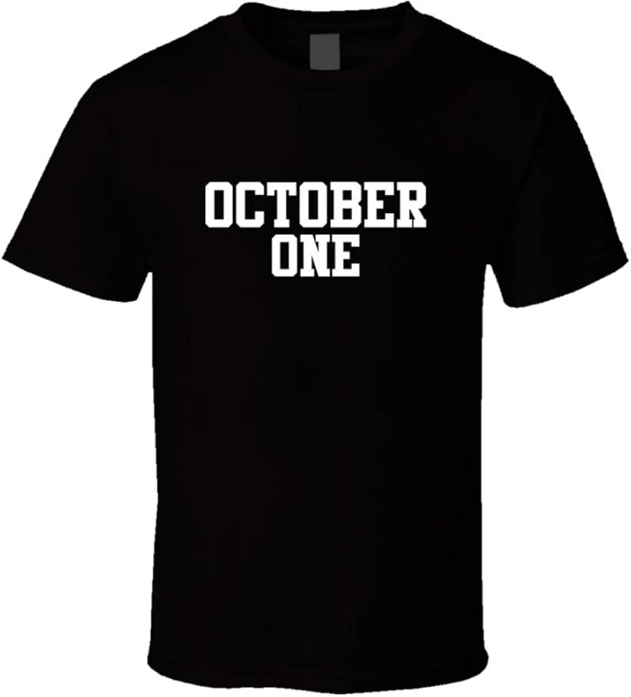October One Birthday Special Day Celebratory T Shirt