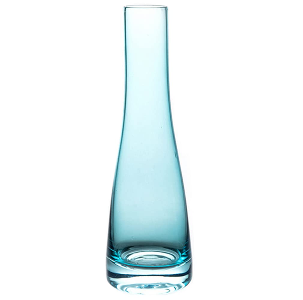 VASANA Single Bud Vase Hand-Made Blown Art Bud Glass Vase Clear Glass Flower Vase Single Stem Vase Container for Home and Office Décor Centerpiece for Wedding Party Event