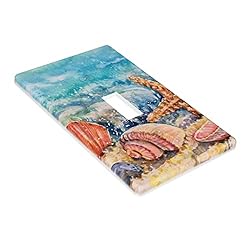 Seashells On Beach Wave Ocean Blue Decor Print