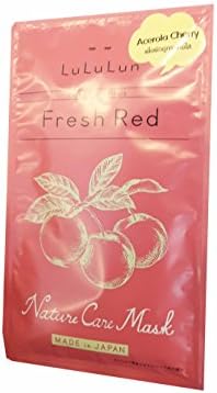 2 Mask Sheets of LuLuLun Face Mask Plus Fresh Red. Acerola Cherry. Nature Care Mask. (30 ml/sheet.)