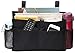 MISSLO Mini Bedside Caddy Hanging Storage Organizer for Books Tablets Magazine Phone Remotes (Black)