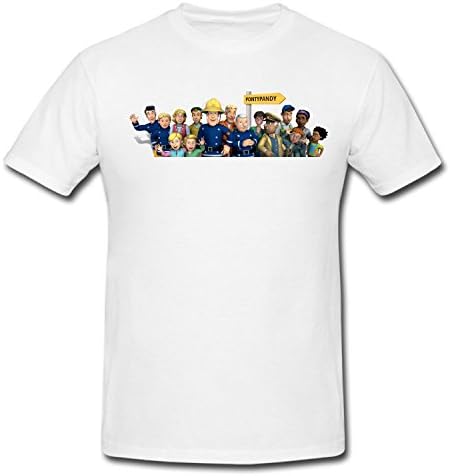 XHANd Children Fireman Sam Cartoon Soft T-Shirt white M