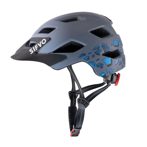 SIFVO Fahrradhelm Kinder Jungen und Mädchen 50-57cm, Kinder Fahrradhelm mit Abnehmbarem Visier Kinderhelm Multisport Helm Kinder Sicher und Komfortabe