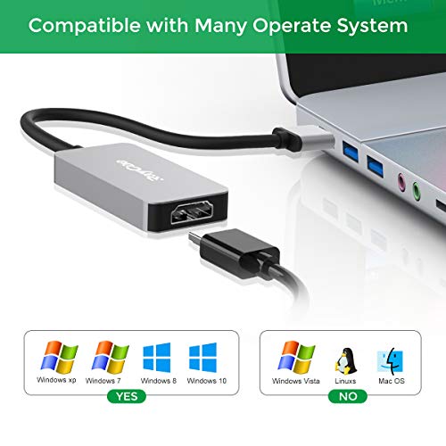 USB 3.0 to HDMI Adapter, USB to HDMI 1080P Video Graphics Converter with Audio Output for Laptop PC, Compatible Windows XP/7/8/8.1/10 - Thumbnail 4
