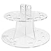 Oval Makeup Brush Holder, ESARORA 10 Hole Transparent Oval Makeup Brush Holder Drying Rack Clear Acrylic Cosmetic Shelf