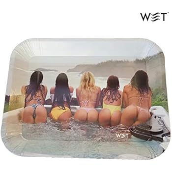 6 Rolling Trays for The Price of One, Reusable Food Grade Paper Plate Material, Best for Party Favors (Island Girls)