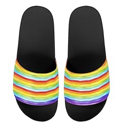 Howilath Abstract Rainbow Print Womens Sandals