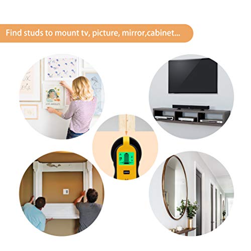 Stud finder, Stud Center Finding Sensor, Multi- Scanner Wood, Metal and AC Live Wire Detector with LCD Display, Deep Scanning (Stud finder)