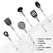 Kitchen Utensil Set of 6 - Lightweight, Heat-Resistant and Easy To Clean - This Cooking Utensils Set Comes In A Modern Marble Design (Gray)