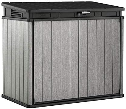 Koll Living Garden Aufbewahrungsbox Xxl Grau Ideal Zur Aufbewahrung Von Gartenmobeln Rasenmahern Grillgeraten Usw Kann 2 Abfalltonnen Bis Zu Einer Grosse Von 240 L Aufnehmen Amazon De Garten