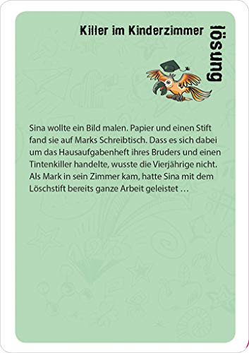 moses. Black/ Junior school stories| 50 knifflige Rätsel für Schüler , Kartenspiel für Kinder ab 8 Jahren – Bild 4