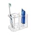 mDesign Bathroom Storage Organizer for Dental Supplies, Toothpaste and Toothbrushes - Clear