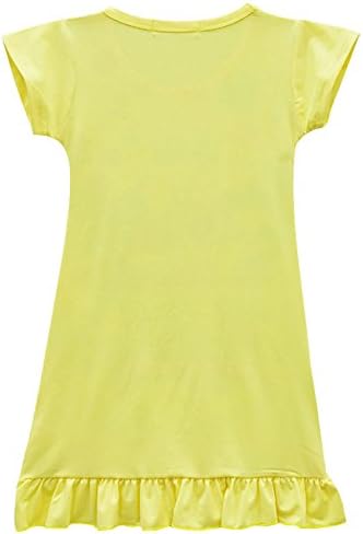 FSBBUT Girls Dress Printed Pattern Design Casual Loose Pajamas Nightgown for Doll LOL Surprised.