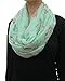 Lina & Lily Unicorns Print Women's Girls Infinity Scarf Lightweight (Mint Green)