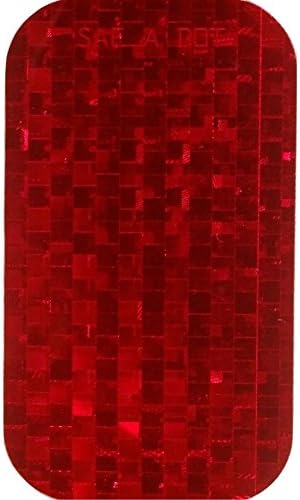 DOT SAE 2 Inch x 3.5 Inch Red High Visibility Reflective Stick on Reflector, 50 per Roll