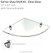 Fab Glass and Mirror Corner Glass Shelf, 12
