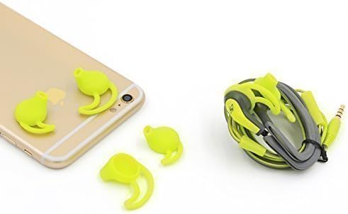 Honsenn,HS-S503,in-ear sports earphone,green/grey,sweat and water resistant,stereo sound for most audio device with in-line microphone control and 3.5mm gold plated jack