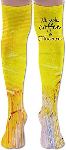 All I Need Is Coffee &amp; Mascara Tube Dresses Over The Knee Thigh High Stockings Cosplay Socks