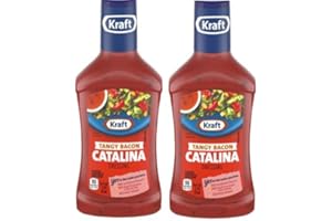 VENDING 2 U Kraft Tangy Catalina with Bacon Dressing (16 fl oz Bottles, Pack of 2), Bundled With V2U Utensil Set