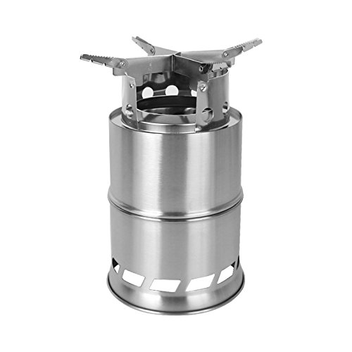 Rover Camel Camping Ultralight Stainless Steel Wood Stove Solidified Alcohol Stove Camping Sotve