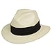ULTRAFINO Monte Cristo Classic Fedora Straw Panama Hat Sun Wide Brim Lightweight Beach UPF50+ Men or Women