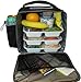 Insulated Lunch Bag for Men Women Adult Large Lunch Box by LeDish - Black Square Cooler Tote Bag with Adjustable Shoulder Strap and pockets - Best Reusable Lunchbox