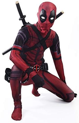 KLEIDEE Deadpool Suit Cosplay Costume Lycra Siamese Tights 3D Digital Printing Tight Christmas Halloween Fancy Dress For Adult/Kid Wear Adult-XL