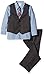 Izod Kids Little Boys Heather Herringbone Vest Set, Medium Blue, 5